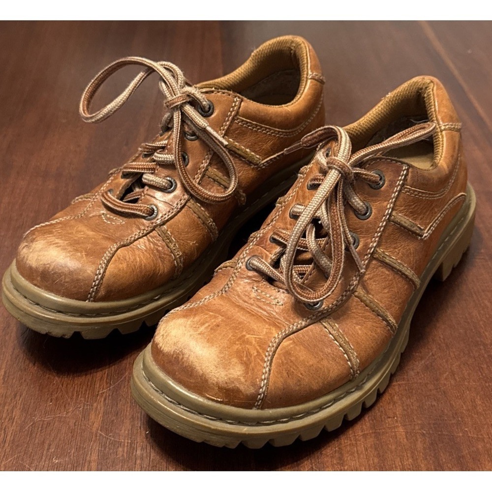 CAT Caterpillar Leather Work Shoes‎ Brown Womens US 6 Steel Toe Style Lace Up